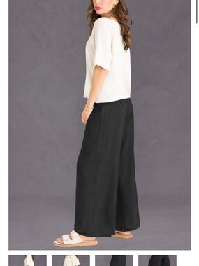 Hard Tail Black ROLLDOWN DOUBLE LAYER VOILE PANT